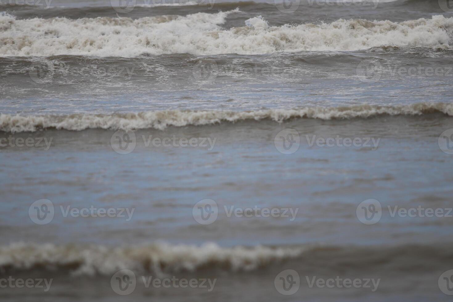 Beautiful and calm waves of the sea photo