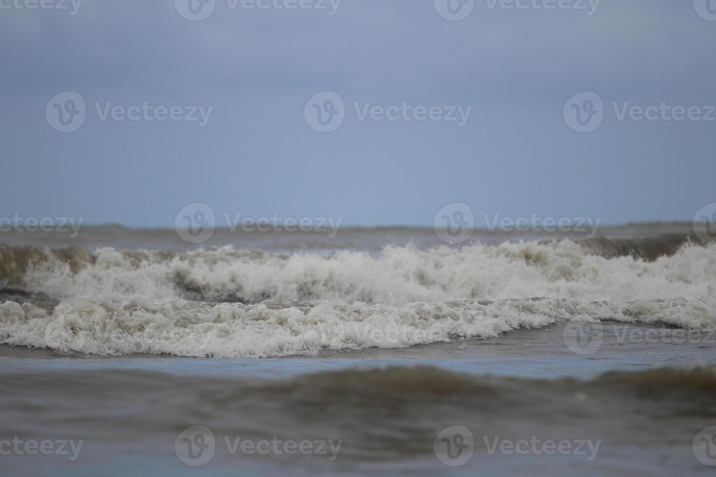 Beautiful and calm waves of the sea photo