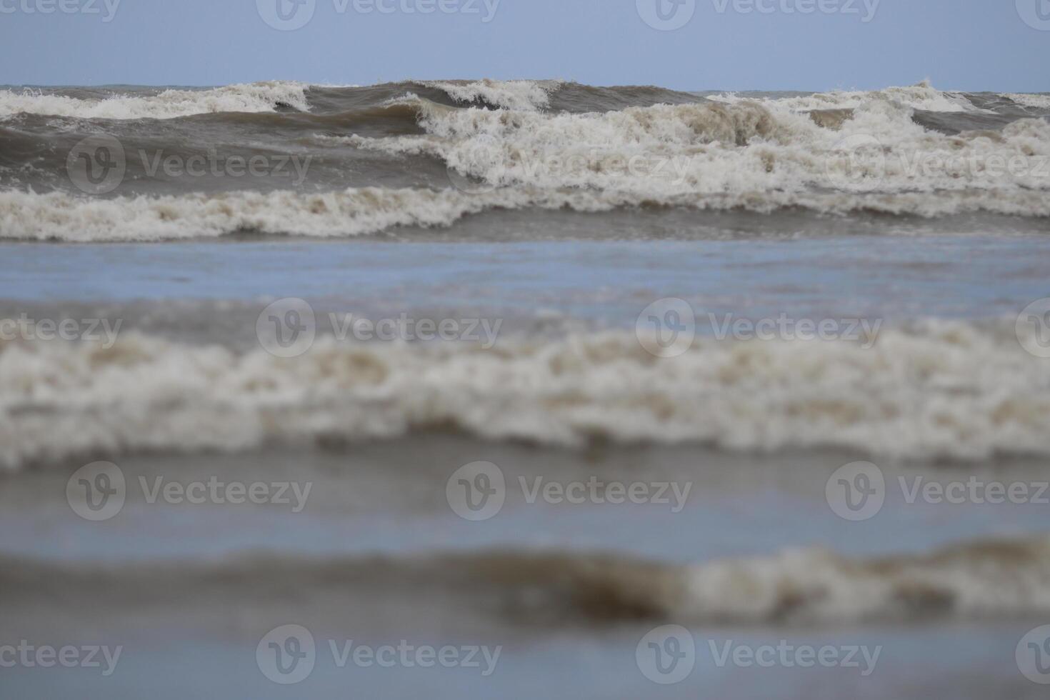 Beautiful and calm waves of the sea photo