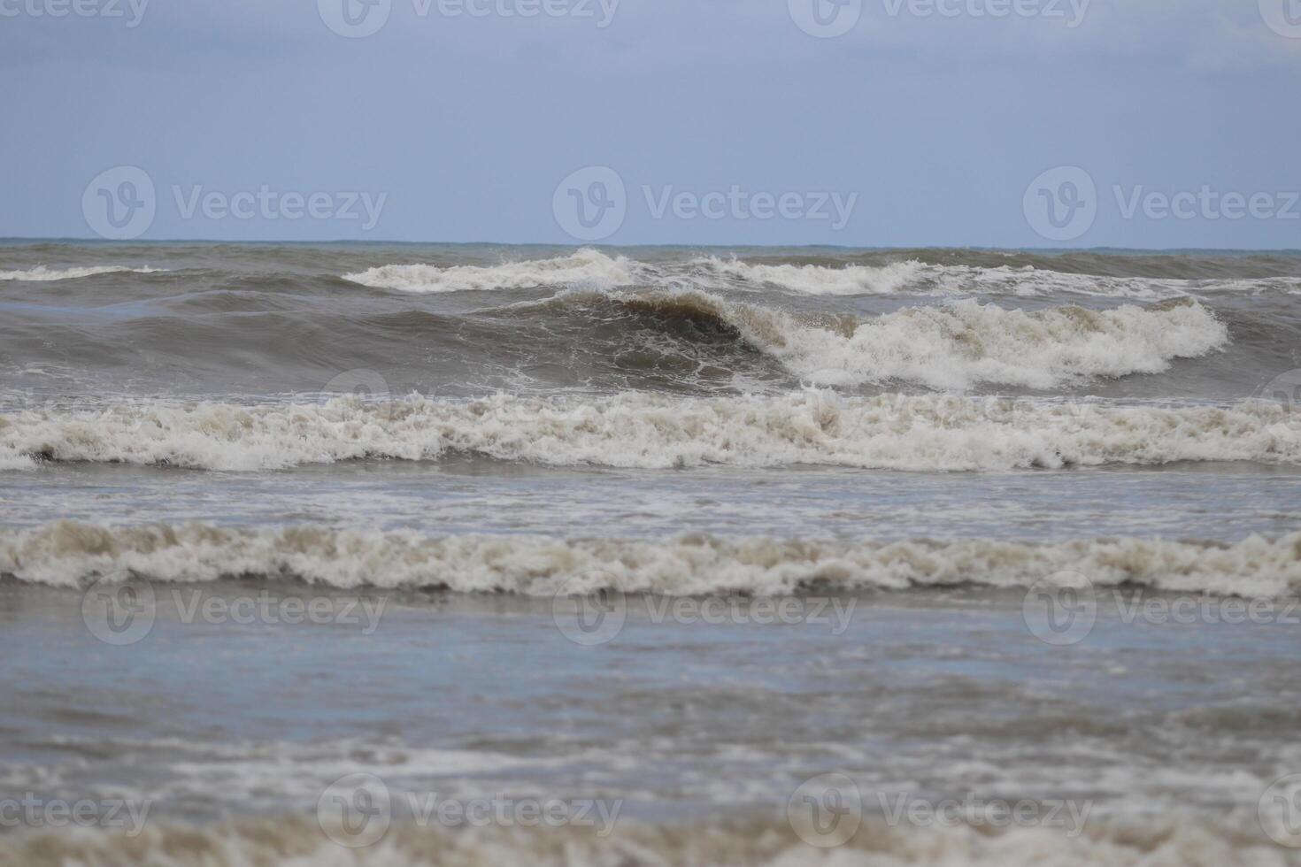 Beautiful and calm waves of the sea photo
