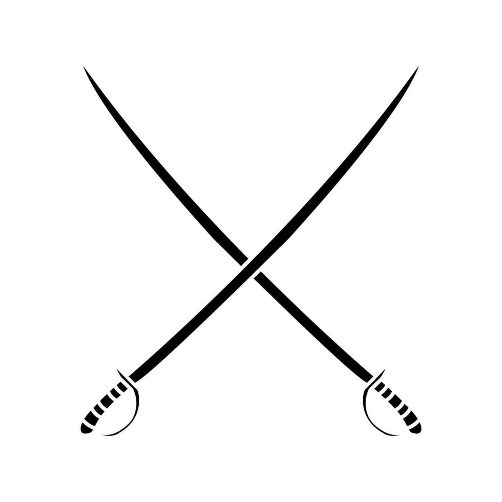 Sword icon . saber illustration sign. weapon symbol. steel logo. vector