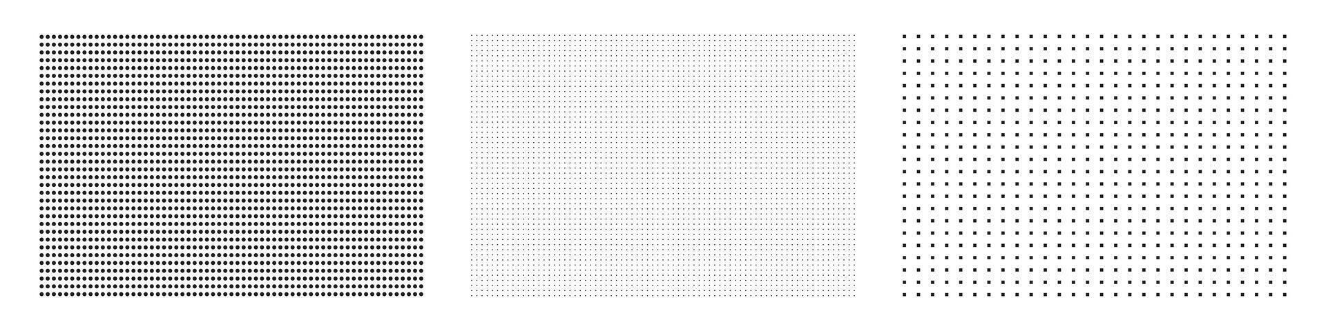 Halftone Dot Gradient Background Set. Modern Geometric Abstract Design. Isolated Illustration vector