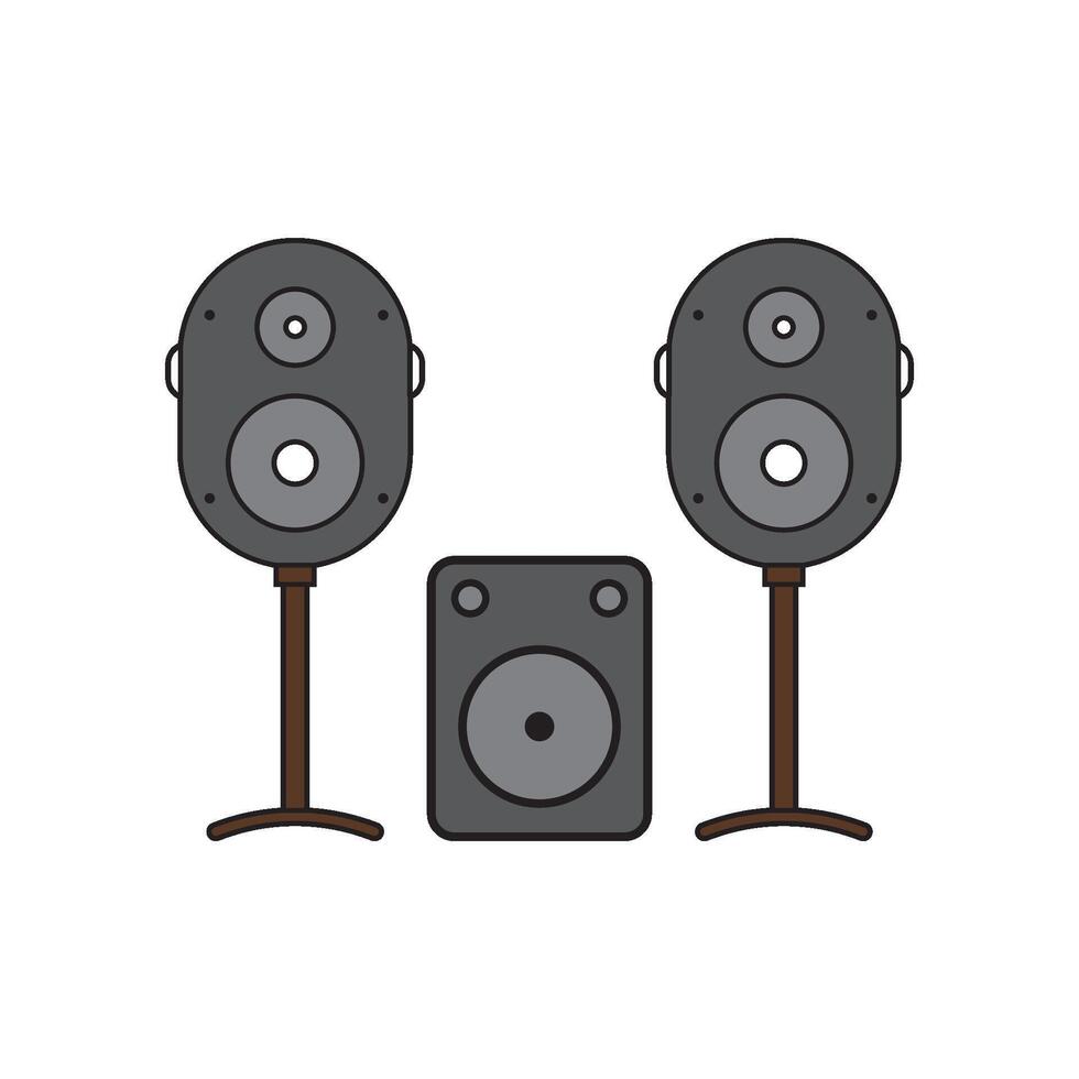 Sound system icon vector