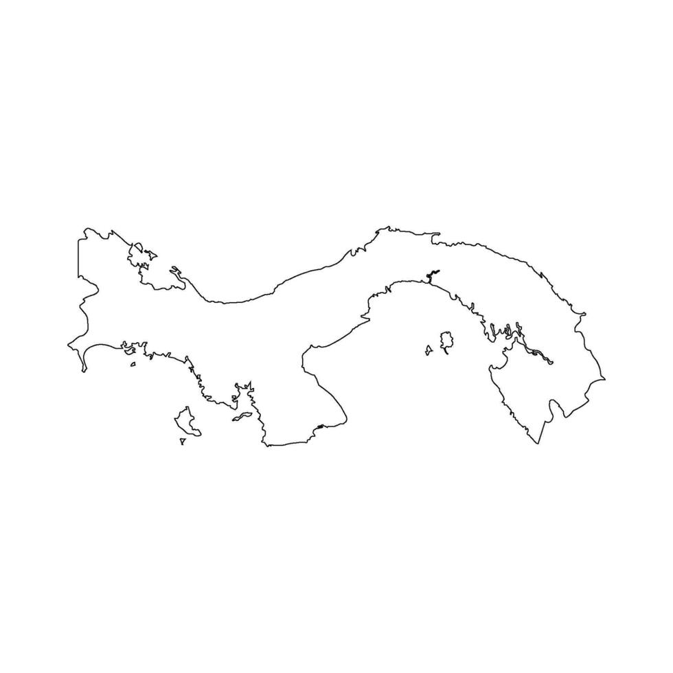 Panama map icon vector