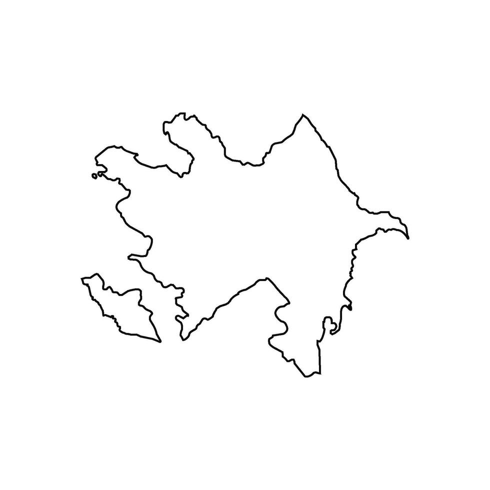 Azerbaijan map icon vector
