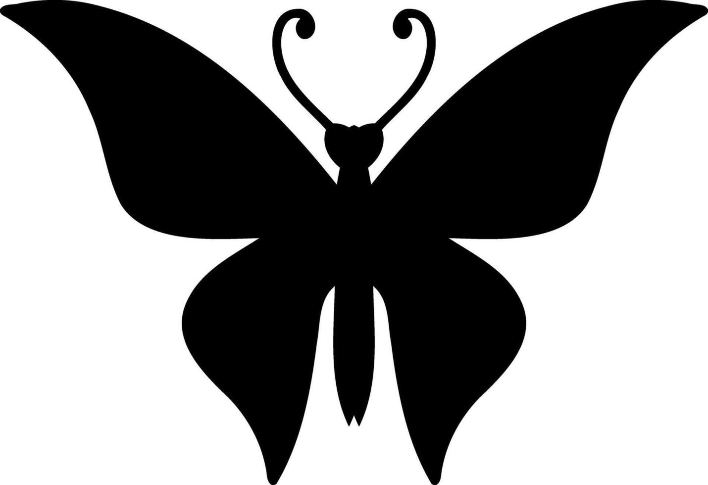 Doodle butterfly icon Hand drawn art Engraving insect animal vector