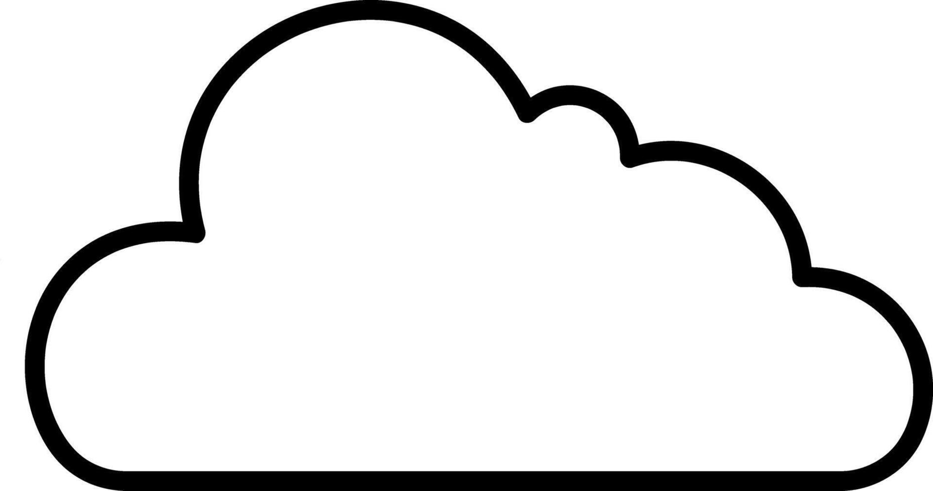 Cloud icon isolated Weather symbol clipart Outline vector