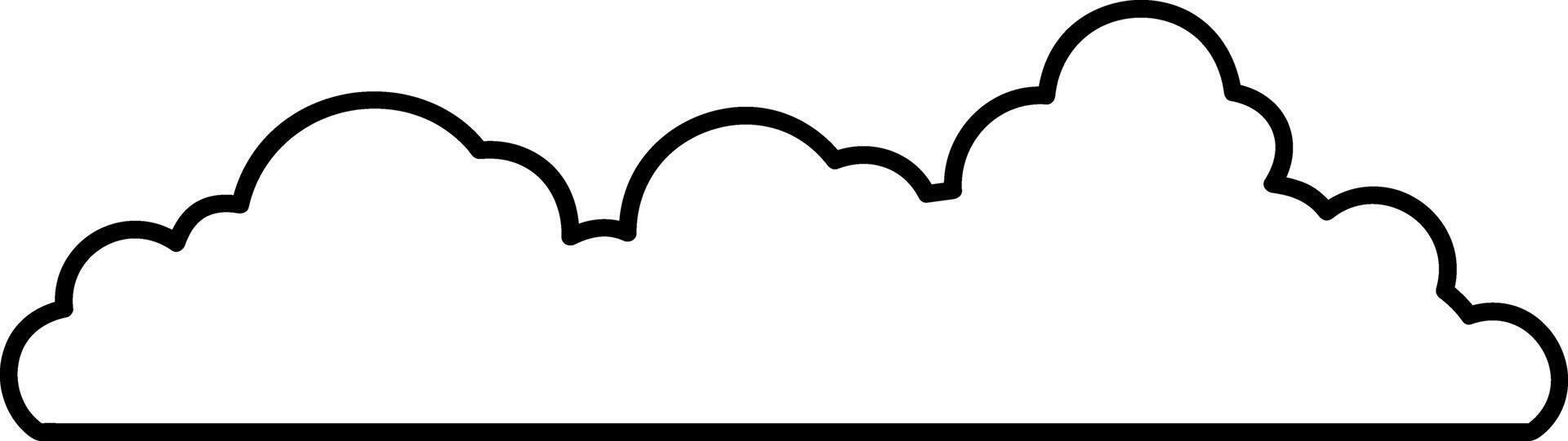 Cloud icon isolated Weather symbol clipart Outline vector
