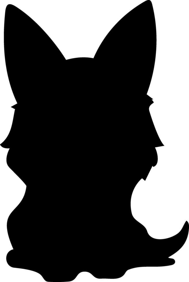 Doodle dog Cartoon stencil vector
