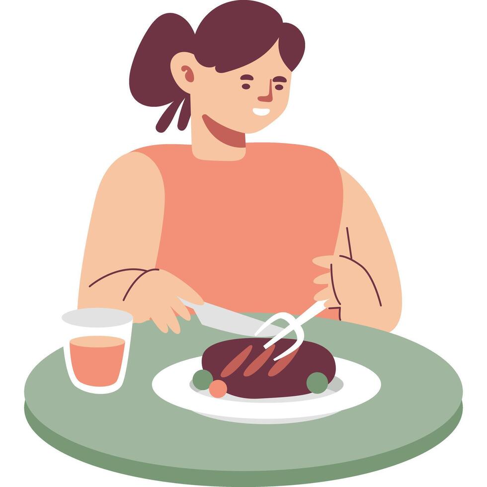 food modern style cartoon character illustration vector