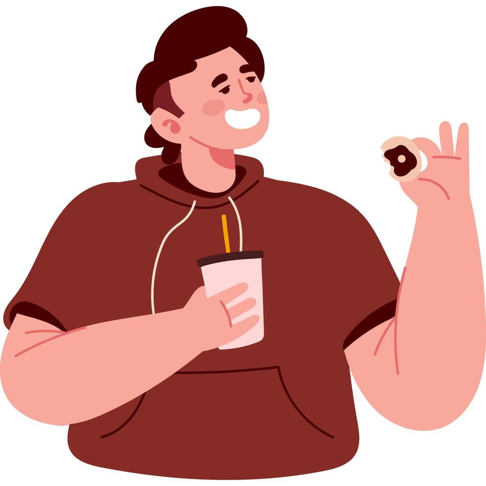 drink modern style cartoon character illustration vector