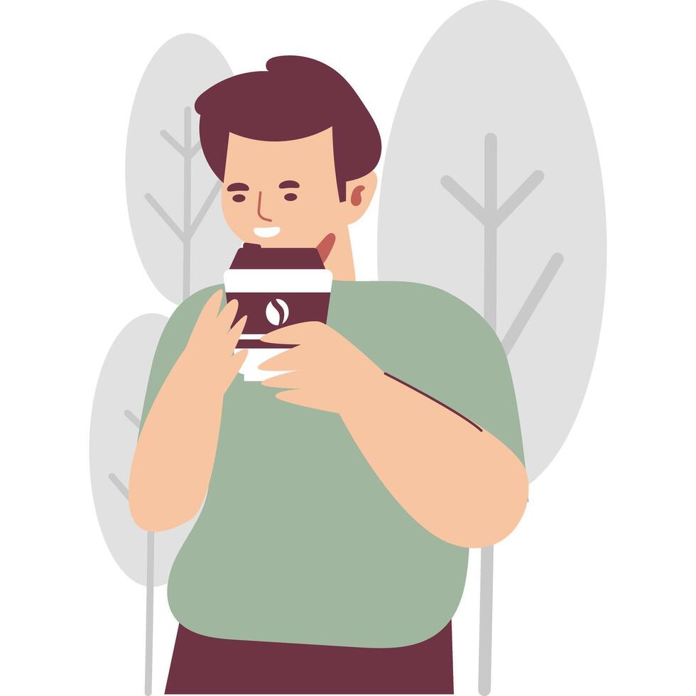 person modern style cartoon character illustration vector