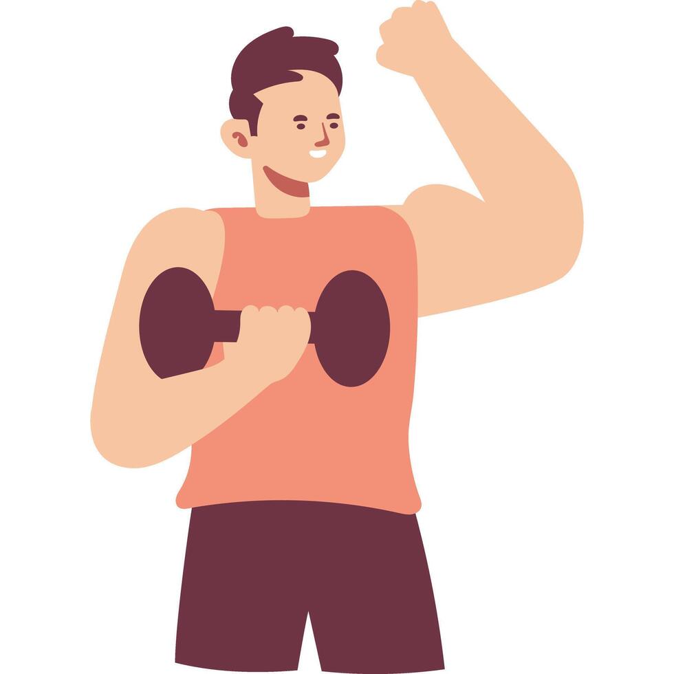 exercise modern style cartoon character illustration vector