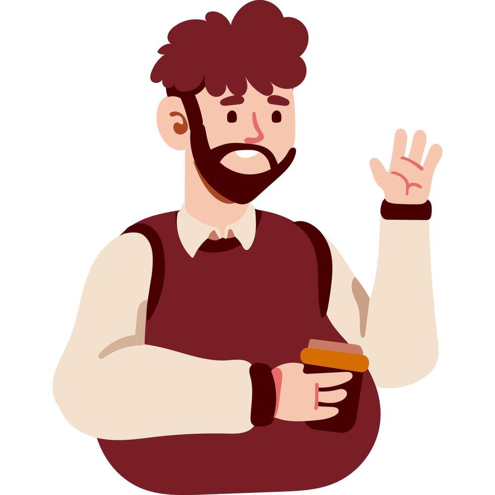customer modern style cartoon character illustration vector