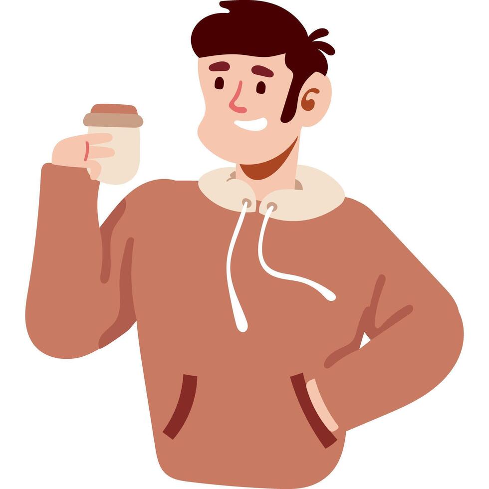 person modern style cartoon character illustration vector