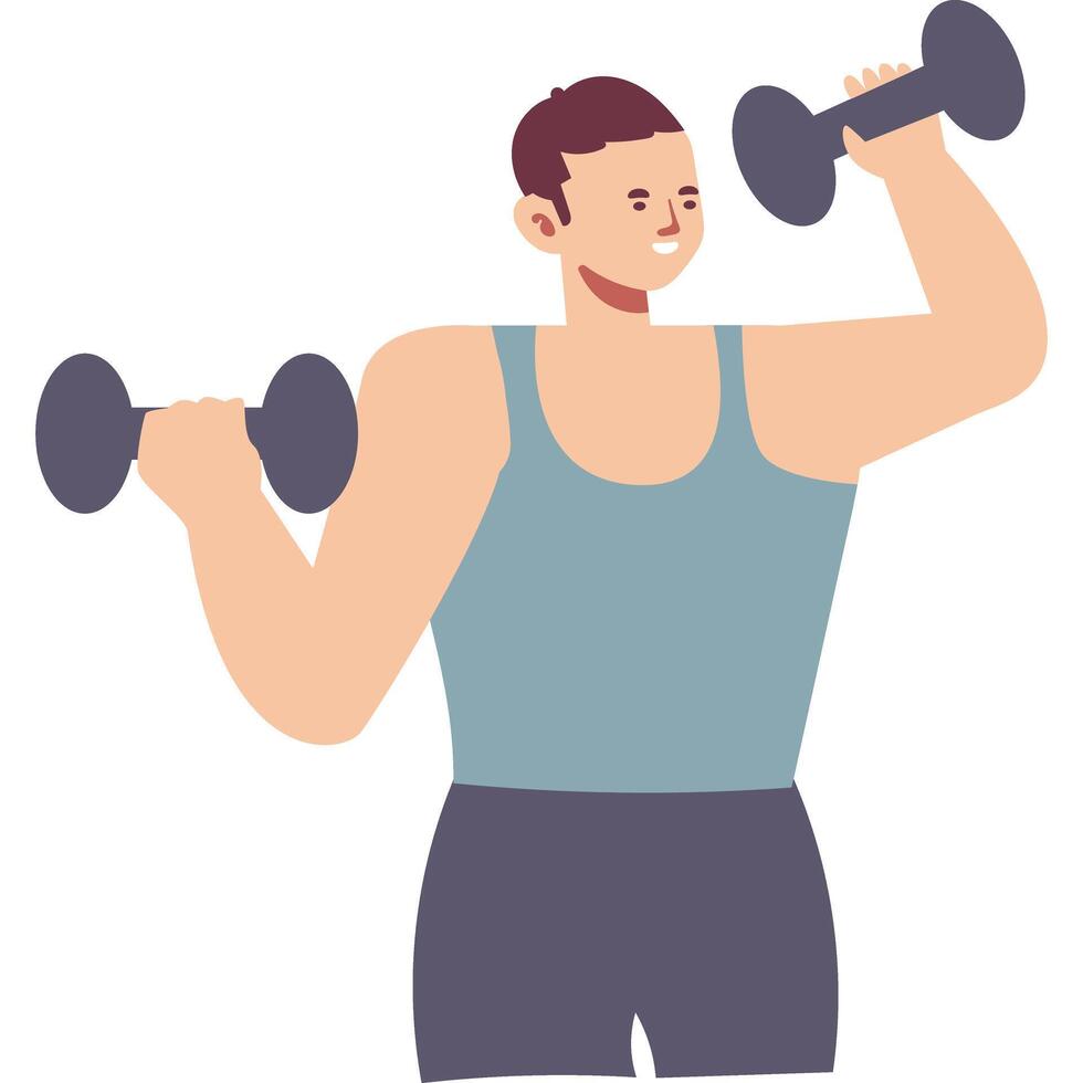 exercise modern style cartoon character illustration vector
