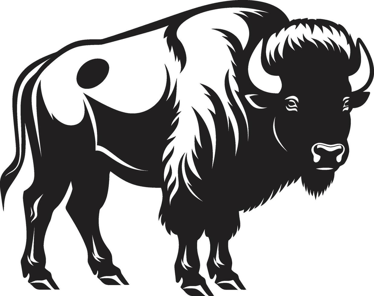 Unleash Brand Potential and Growth Black Bison Design Attract the Right Customers with the Black Bison Image vector