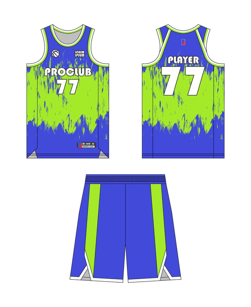Jersey basketball template design. Basketball uniform mockup design. Concept design basketball jersey. vector