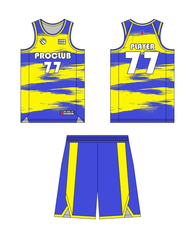 Jersey basketball template design. Basketball uniform mockup design. Concept design basketball jersey. vector