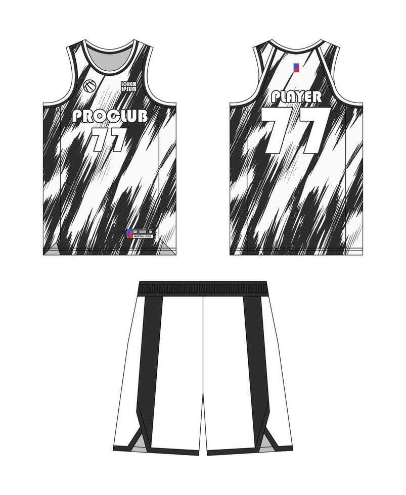 Jersey basketball template design. Basketball uniform mockup design. Concept design basketball jersey. vector