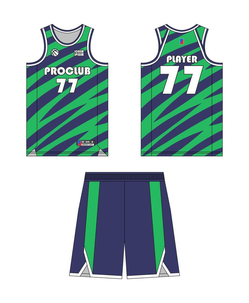 Jersey basketball template design. Basketball uniform mockup design. Concept design basketball jersey. vector