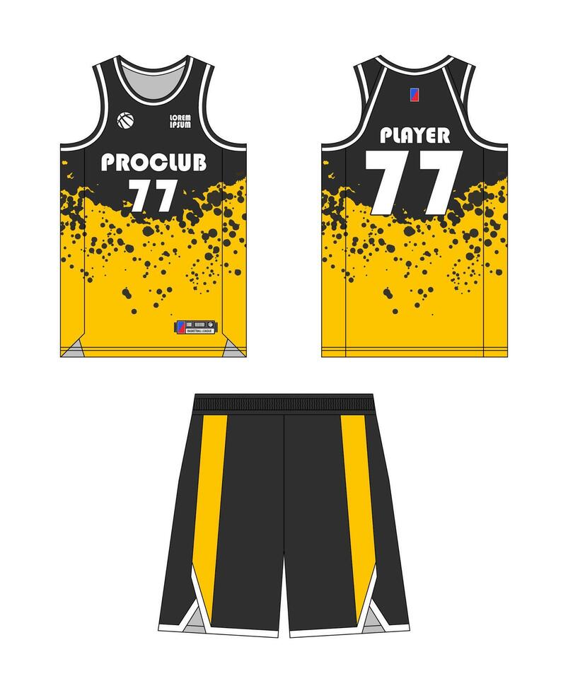 Jersey basketball template design. Basketball uniform mockup design. Concept design basketball jersey. vector