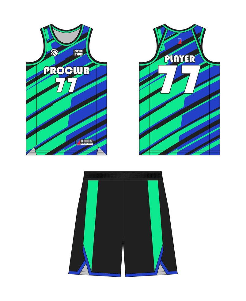 Jersey basketball template design. Basketball uniform mockup design. Concept design basketball jersey. vector