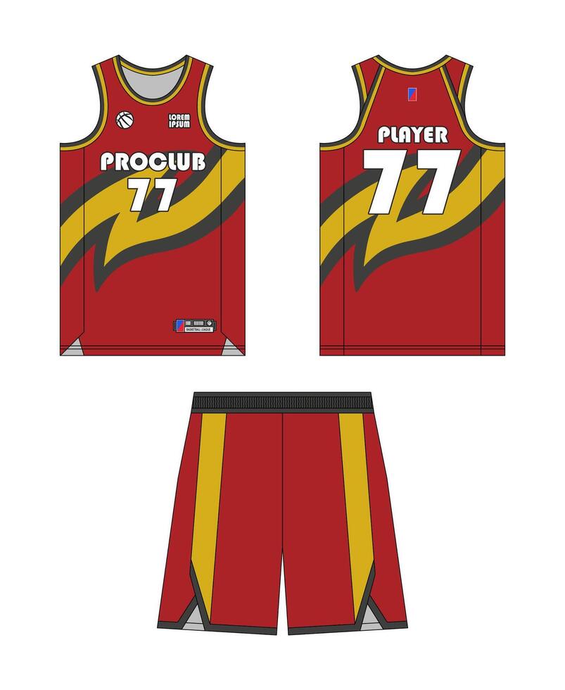 Jersey basketball template design. Basketball uniform mockup design. Concept design basketball jersey. vector