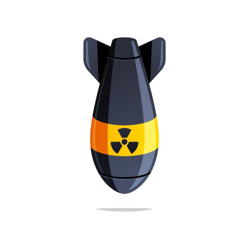 Nuclear bomb isolated on white background. vector