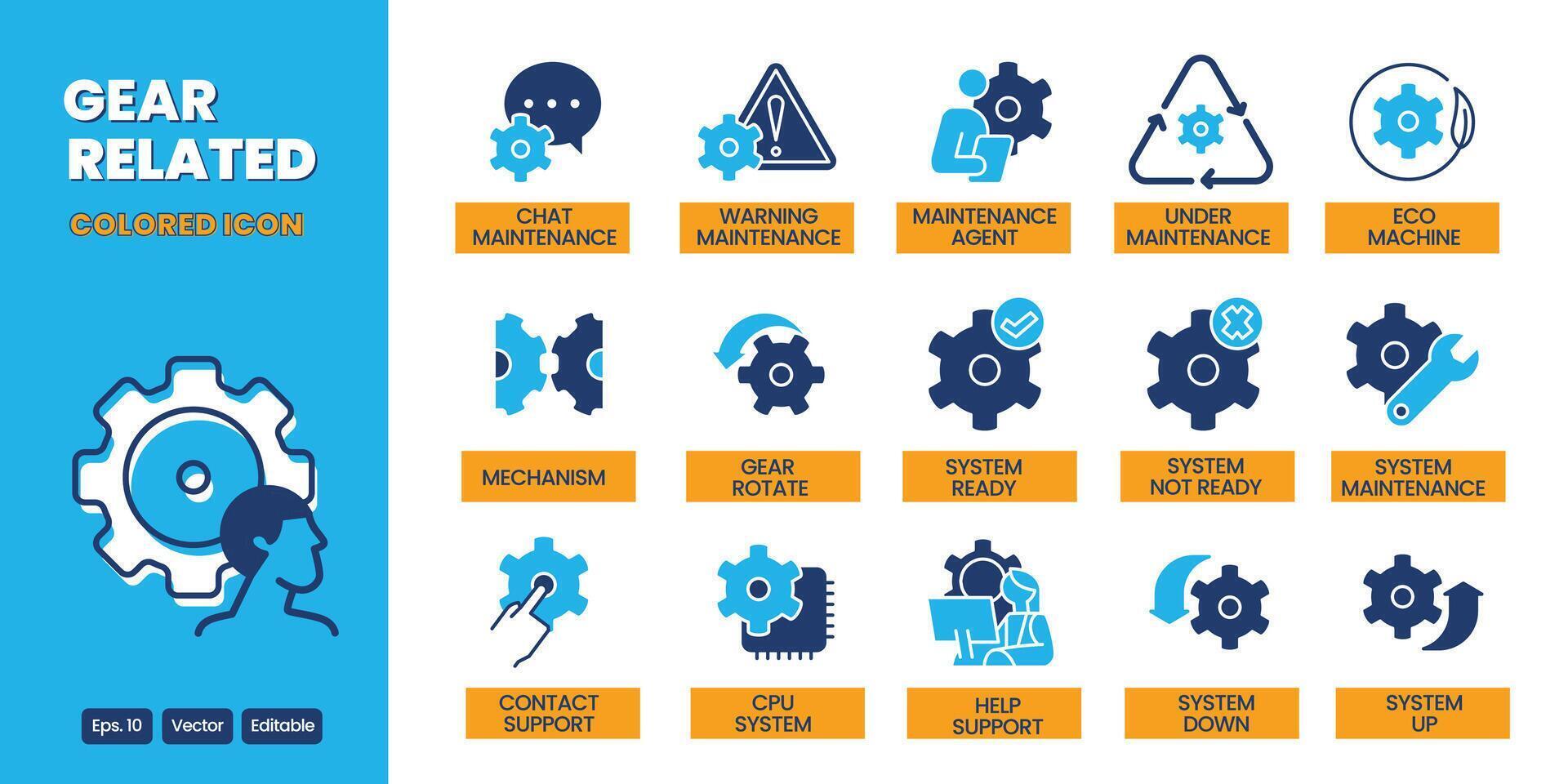 gear concept related solid black icon design good for web and mobile app vector