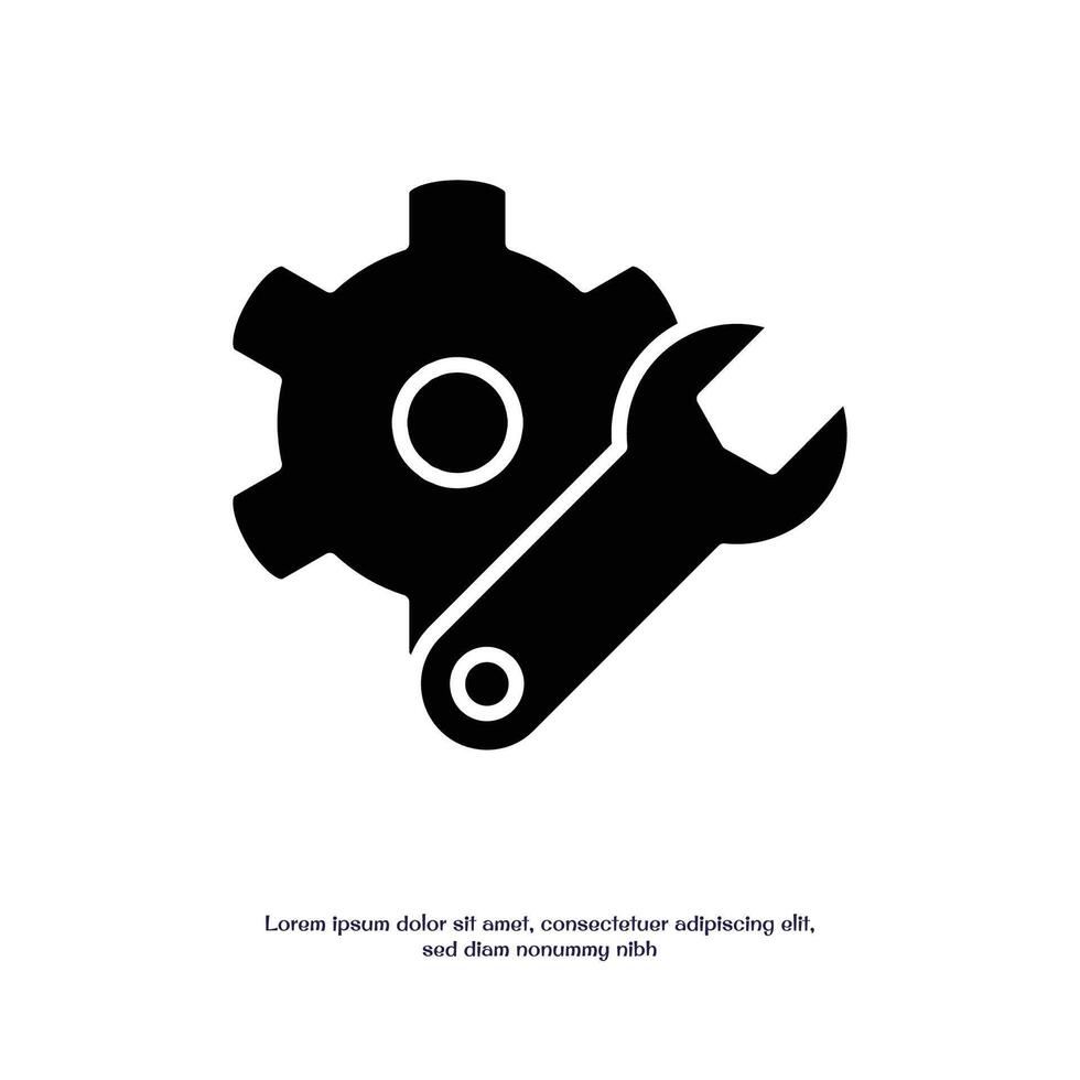 system maintenance solid icon design good for web and mobile app vector