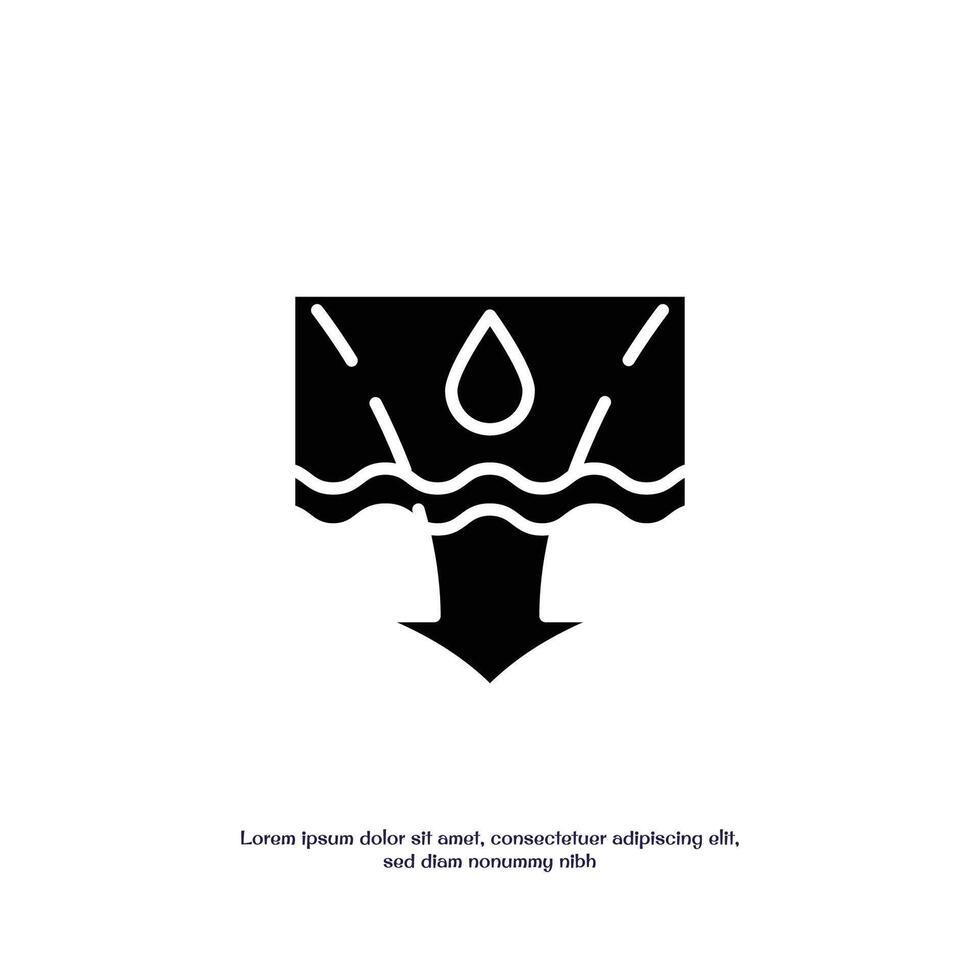 waterproof concept thin outline icon design good for web and mobile app vector