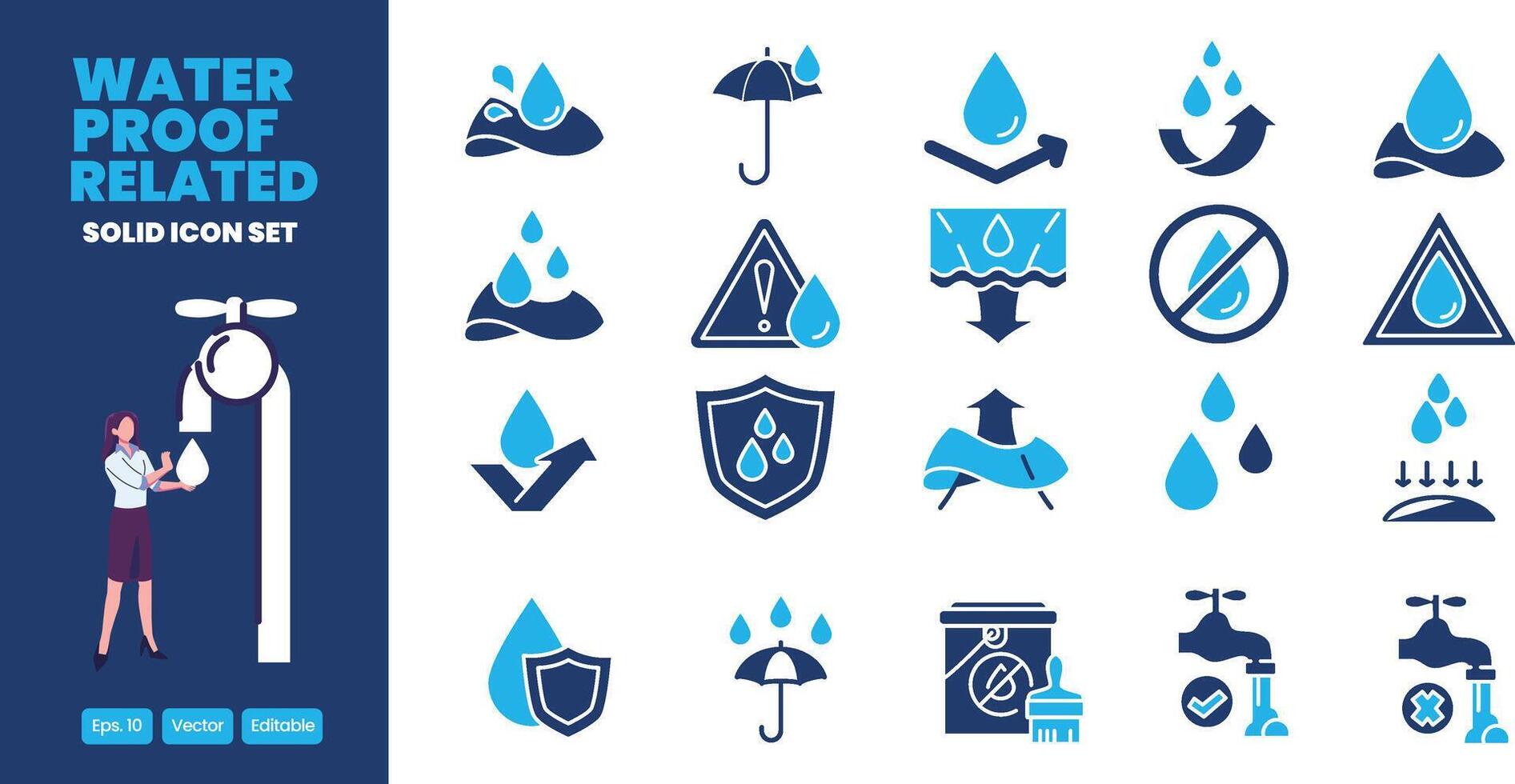 waterproof related colored icon design good for web and mobile app vector