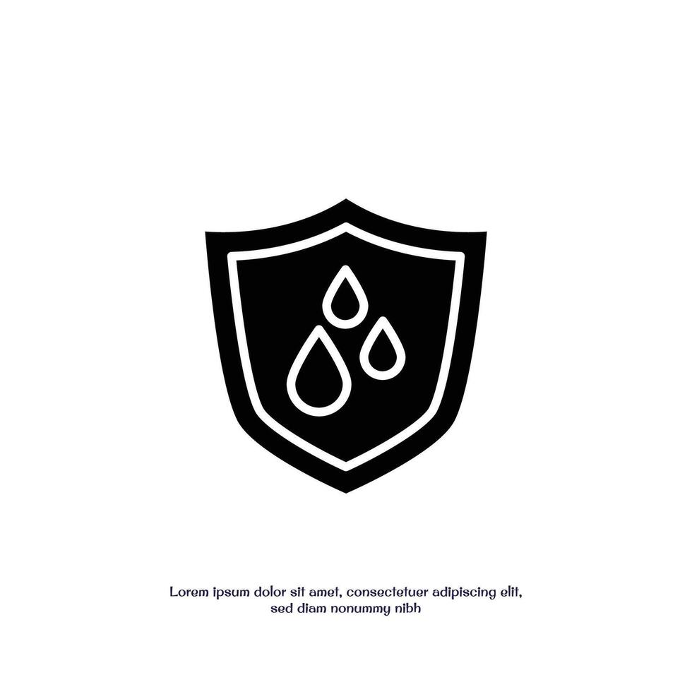 waterproof concept solid icon design good for web and mobile app vector