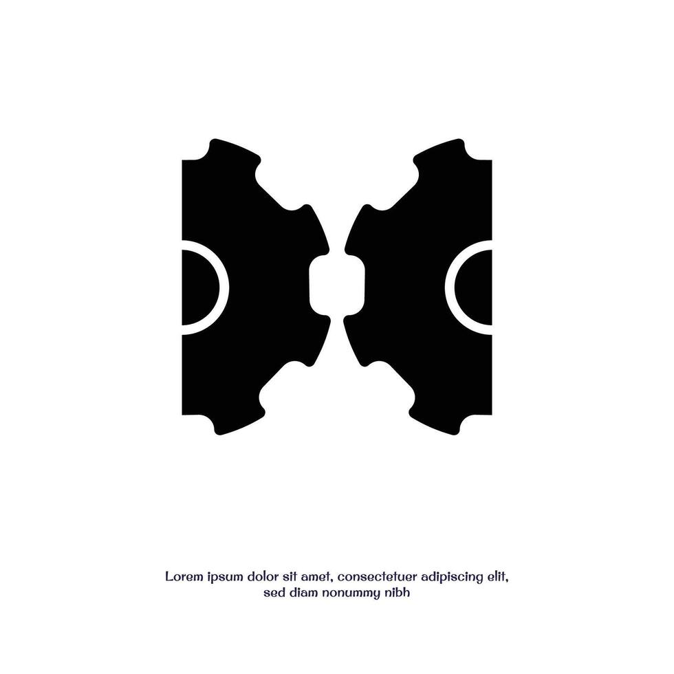 gear mechanism solid icon design good for web and mobile app vector
