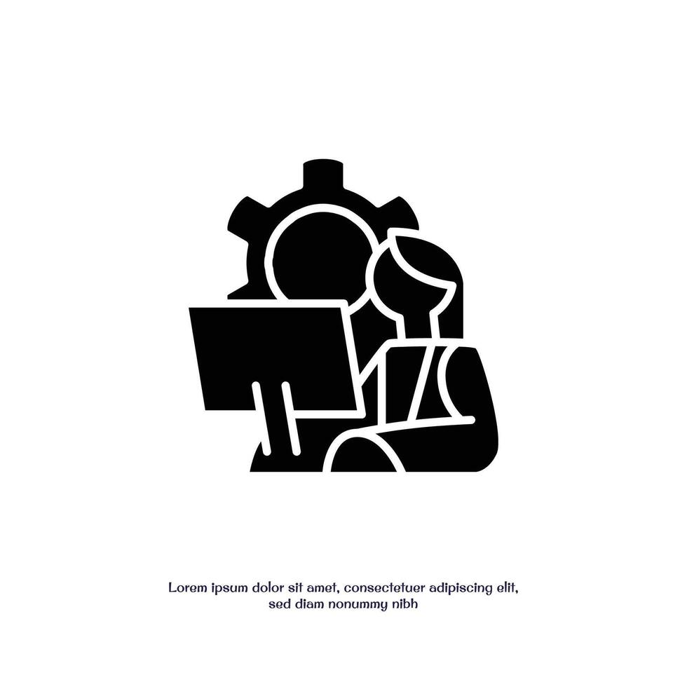 help support solid icon design good for web and mobile app vector