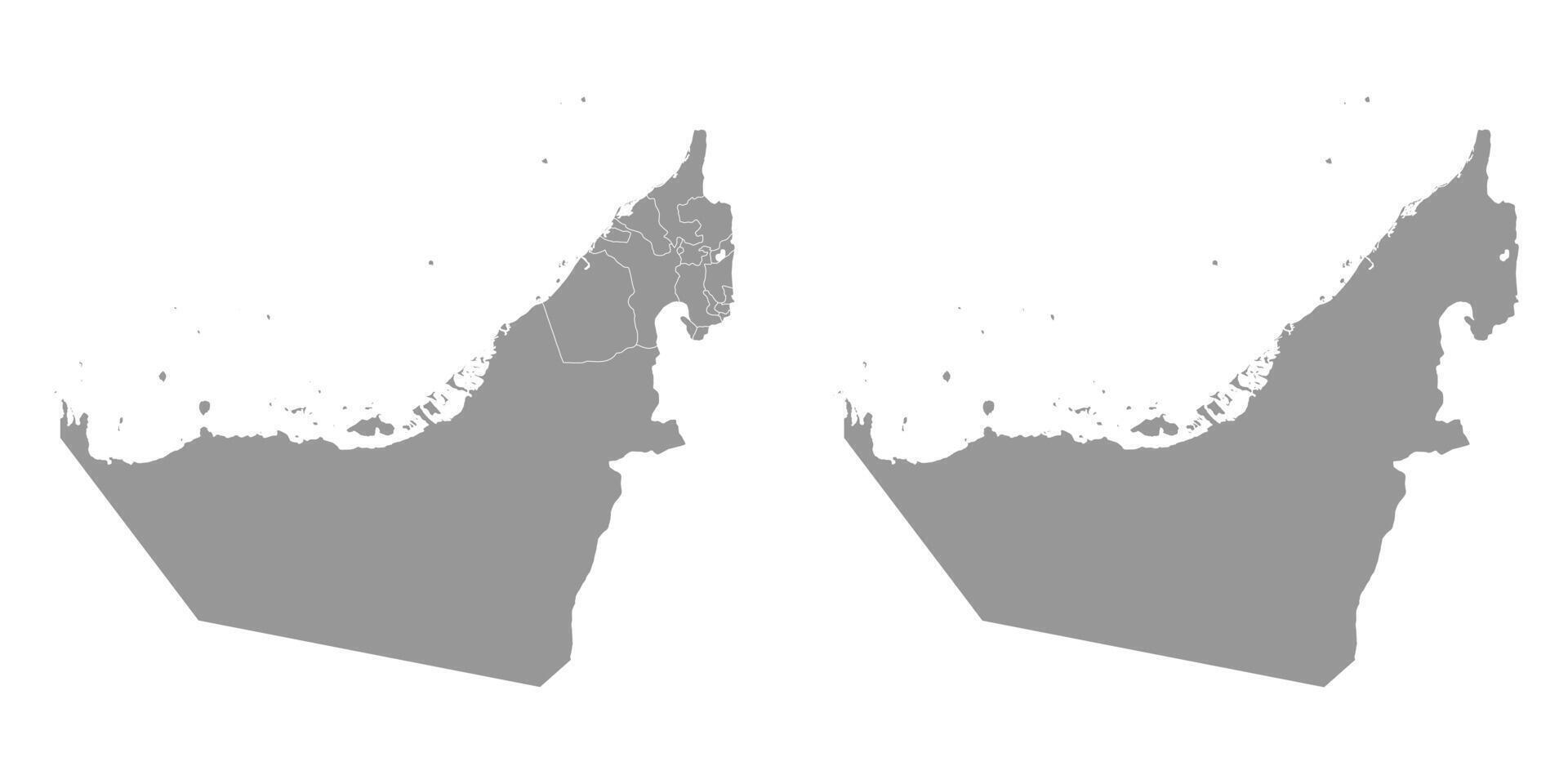United Arab Emirates map with administrative divisions. illustration. vector