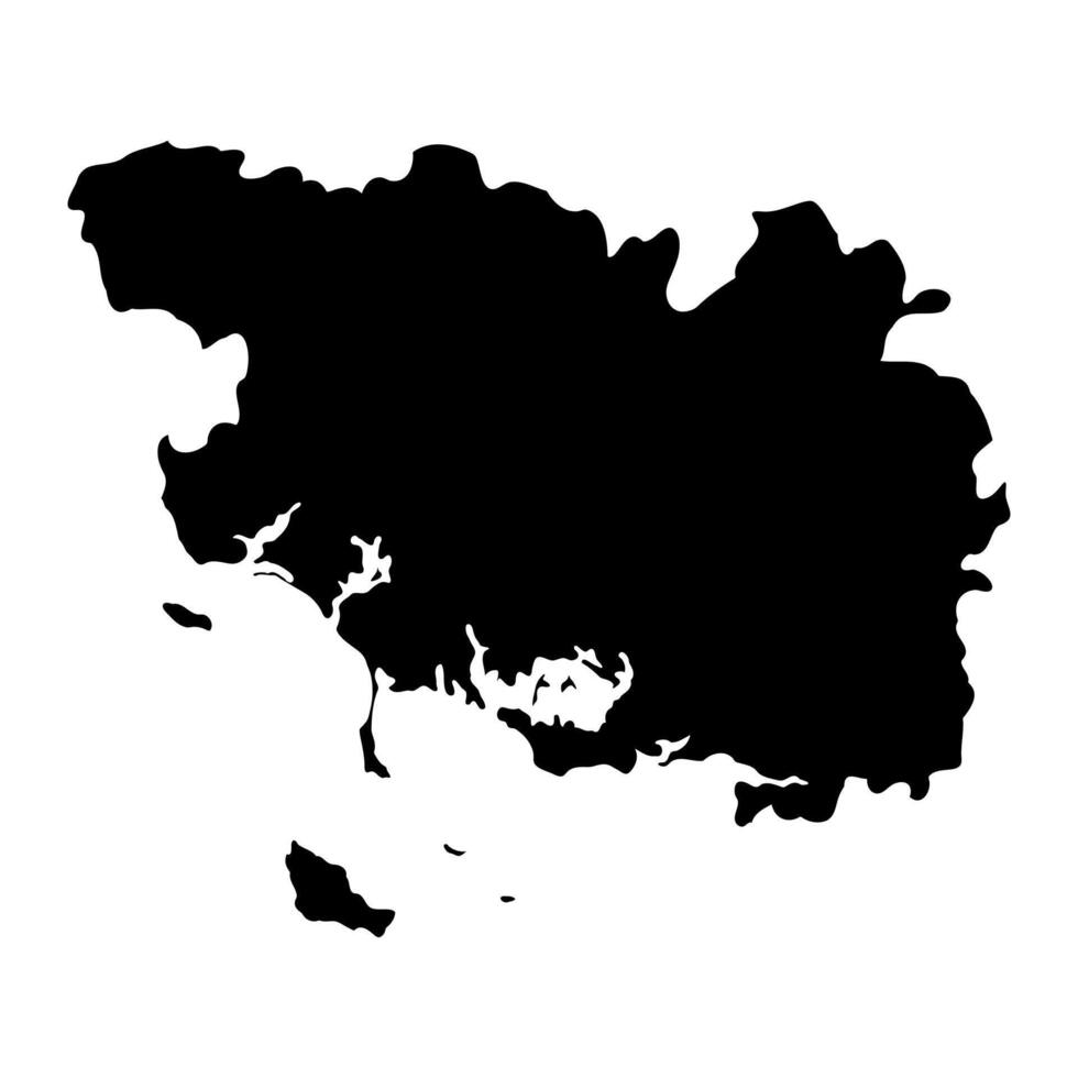 Morbihan department map, administrative division of France. illustration. vector