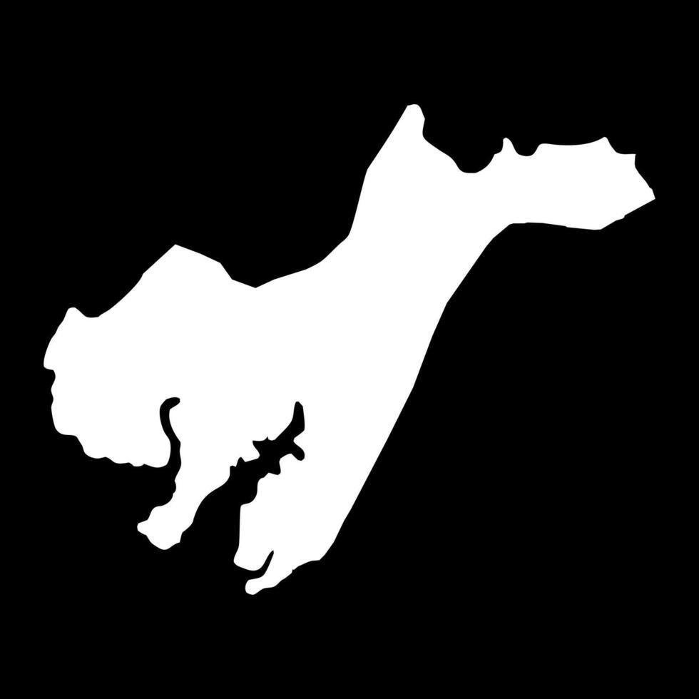 Tombali region map, administrative division of Guinea Bissau. illustration. vector