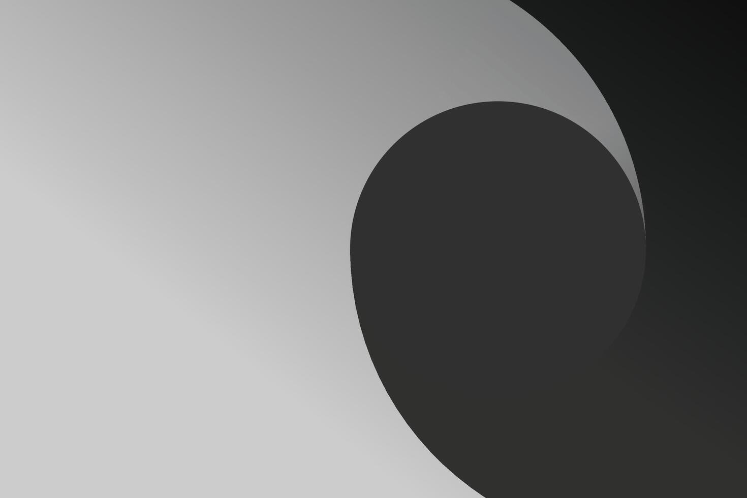 Gray and black round shape background. vector