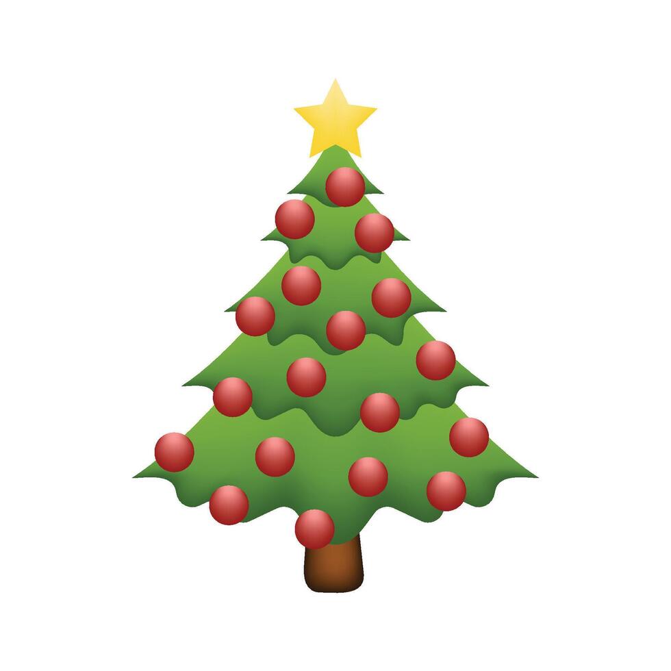 Christmas tree emoji illustration flat design. 46446885 Vector Art at Vecteezy