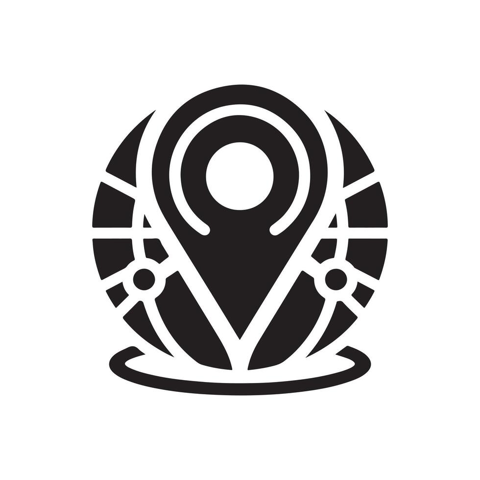 Location icon art illustration. vector