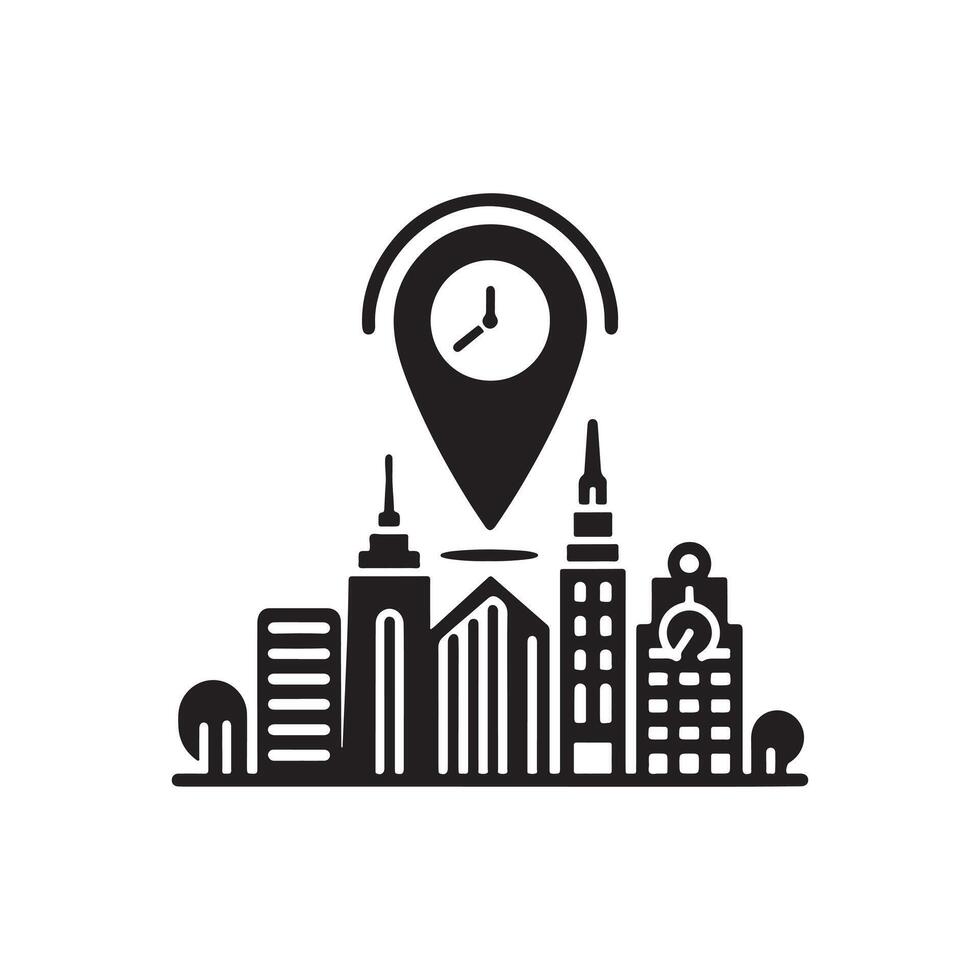 Location icon art illustration. vector
