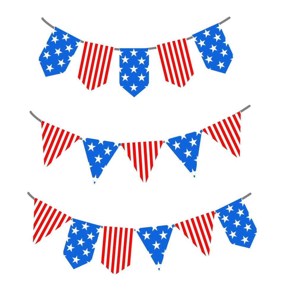 4th of July independence day bunting vector
