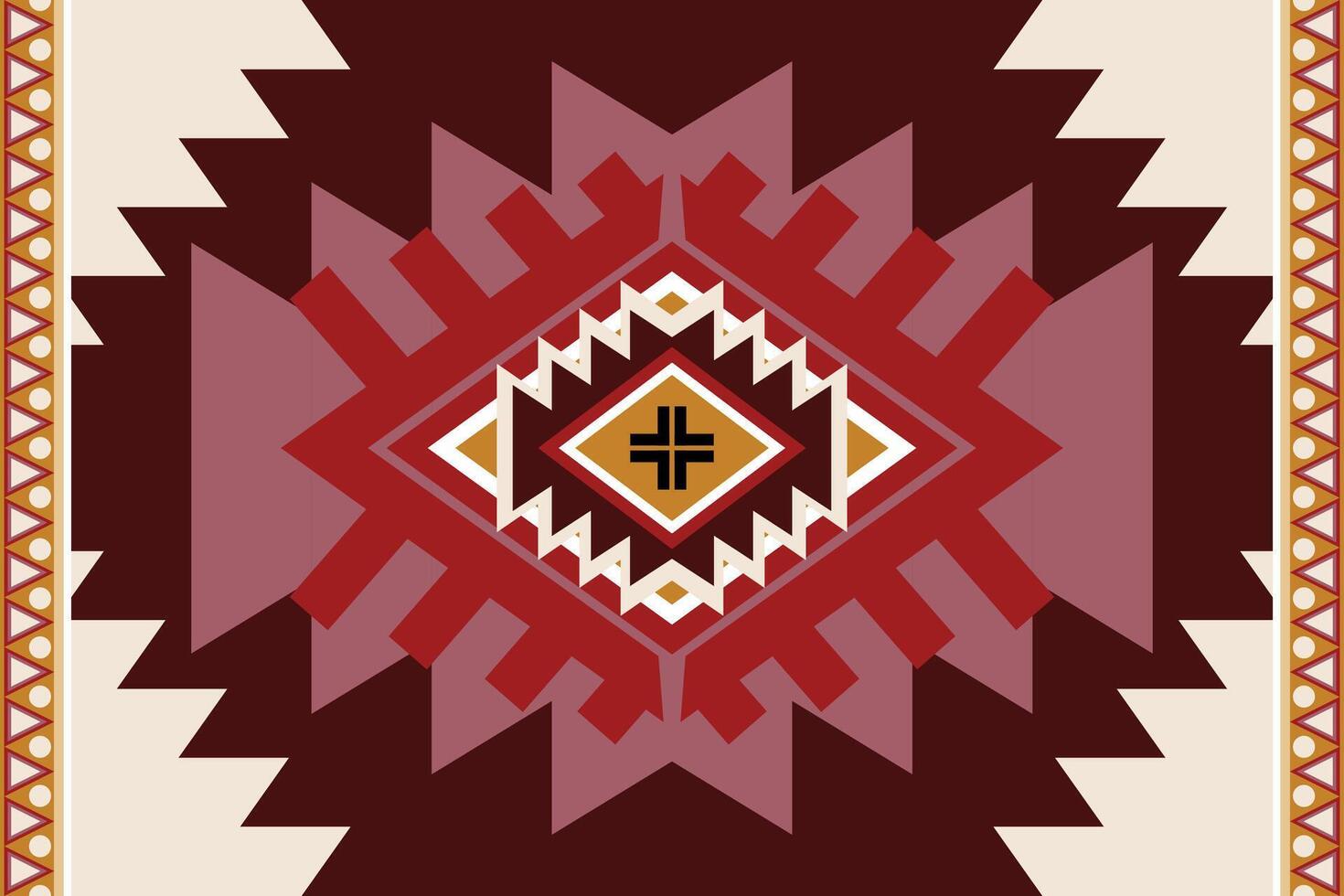 Native pattern African American tribal Indian ornament geometric fabric seamless pattern vector