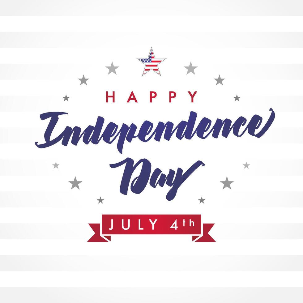 Happy Independence day greeting card design. Billboard template vector