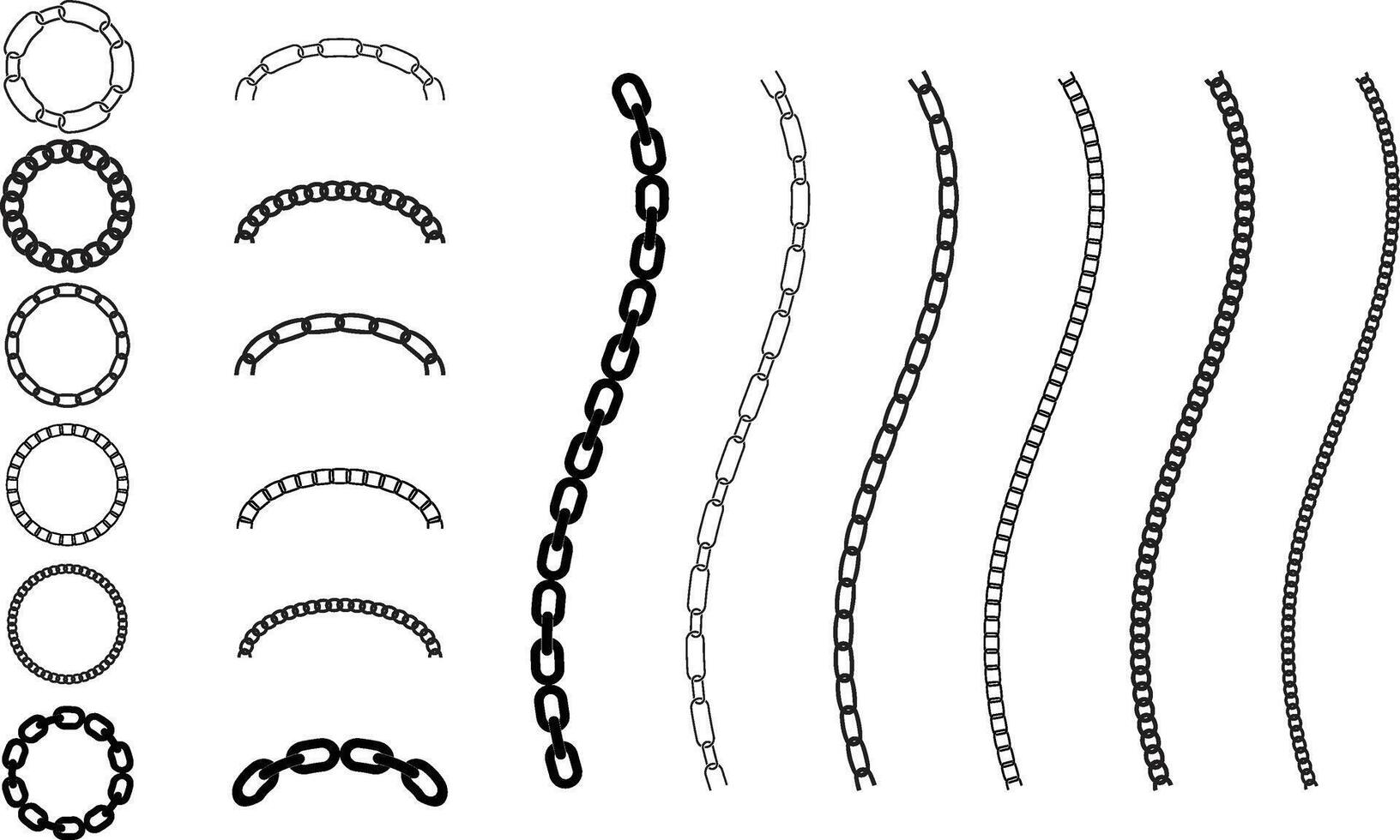 Intricate chain pattern designs vector