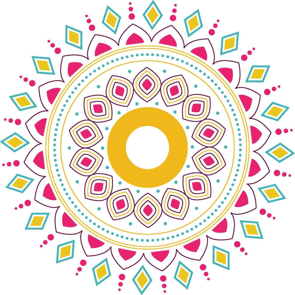 Detailed Vibrant Mandala Design Patterns vector