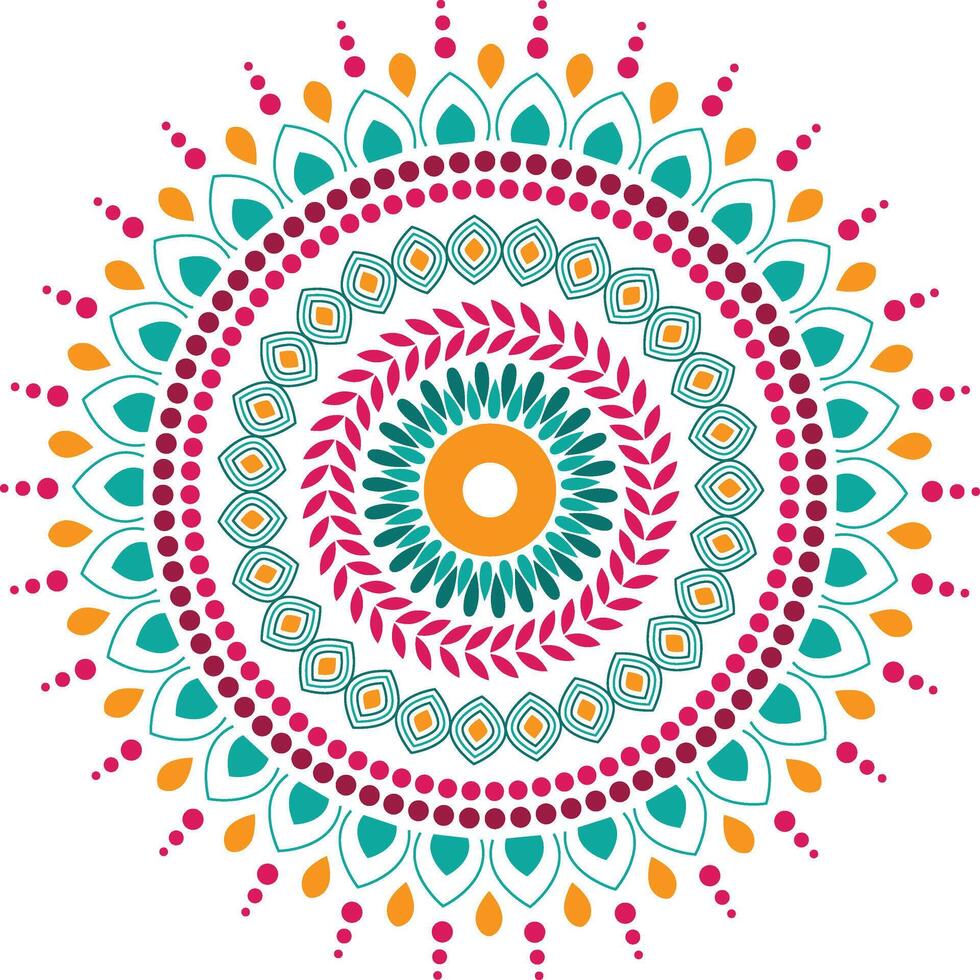 Detailed Vibrant Mandala Design Patterns vector