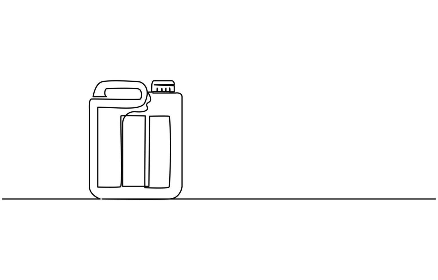 Gallon Of Milk Icon, Big Plastic Bottle, Gallon continuous one line drawing illustration vector